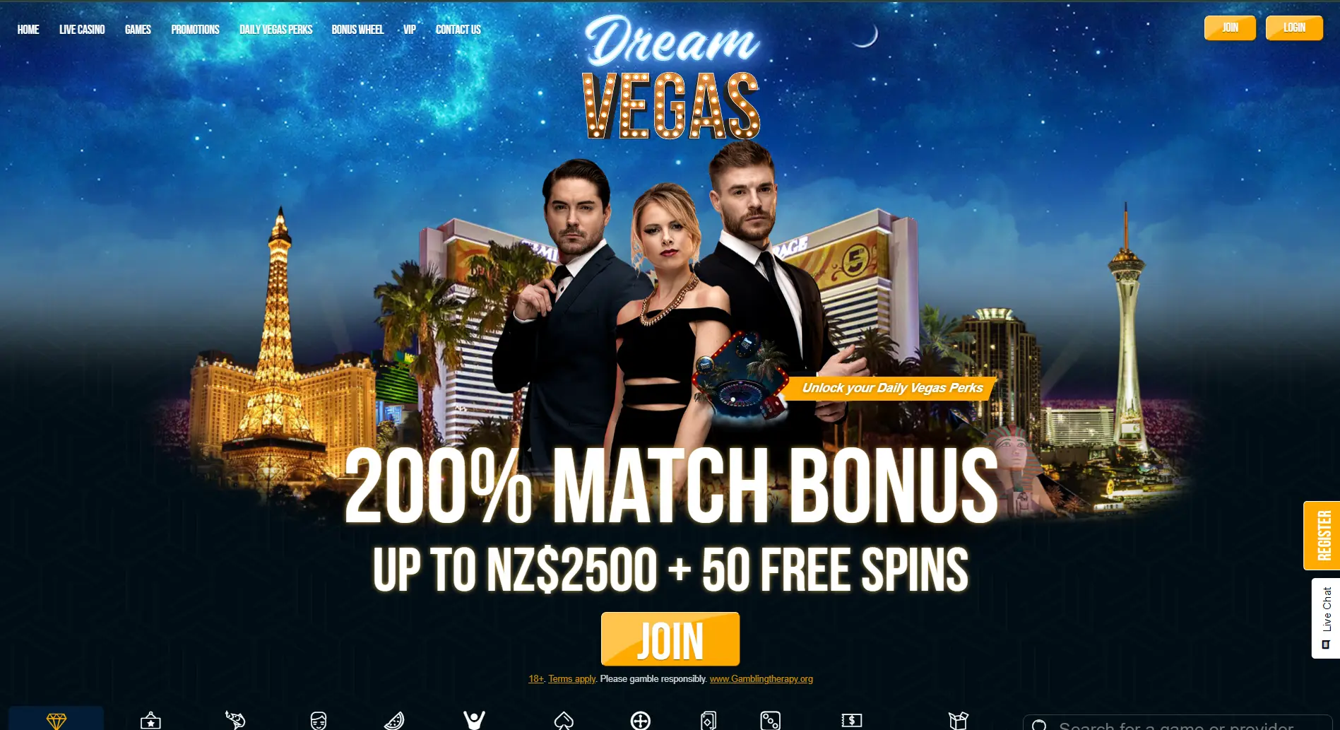 Dream Vegas Casino Website - Igaming New Zealand