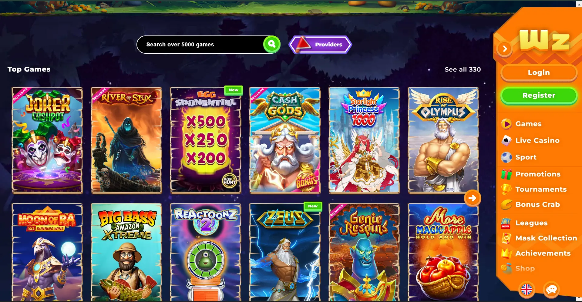 Wazamba Casino Website - Igaming New Zealand