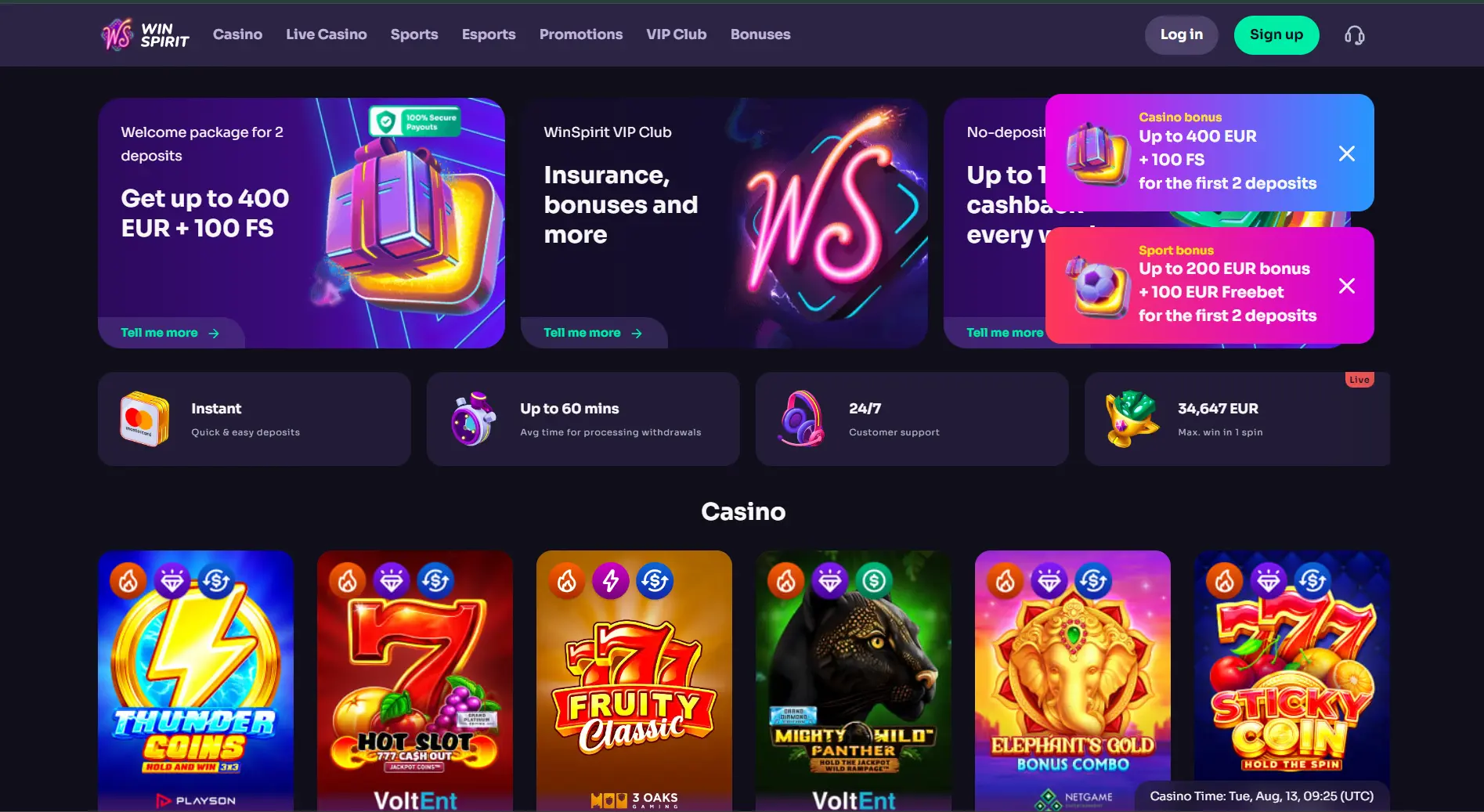 Winspirit Casino Website - Igaming New Zealand