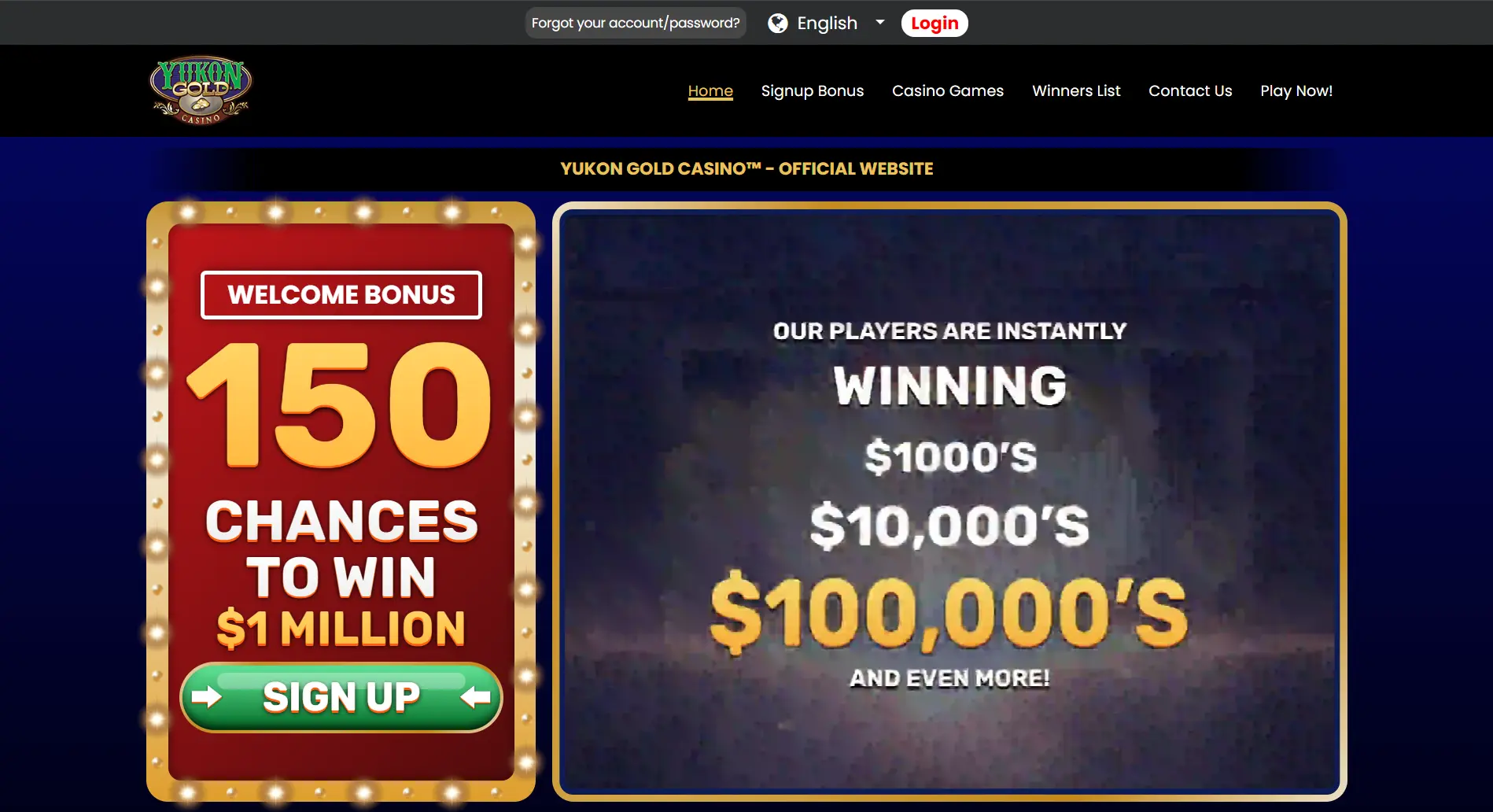 Yukon Gold Casino Website - Igaming New Zealand