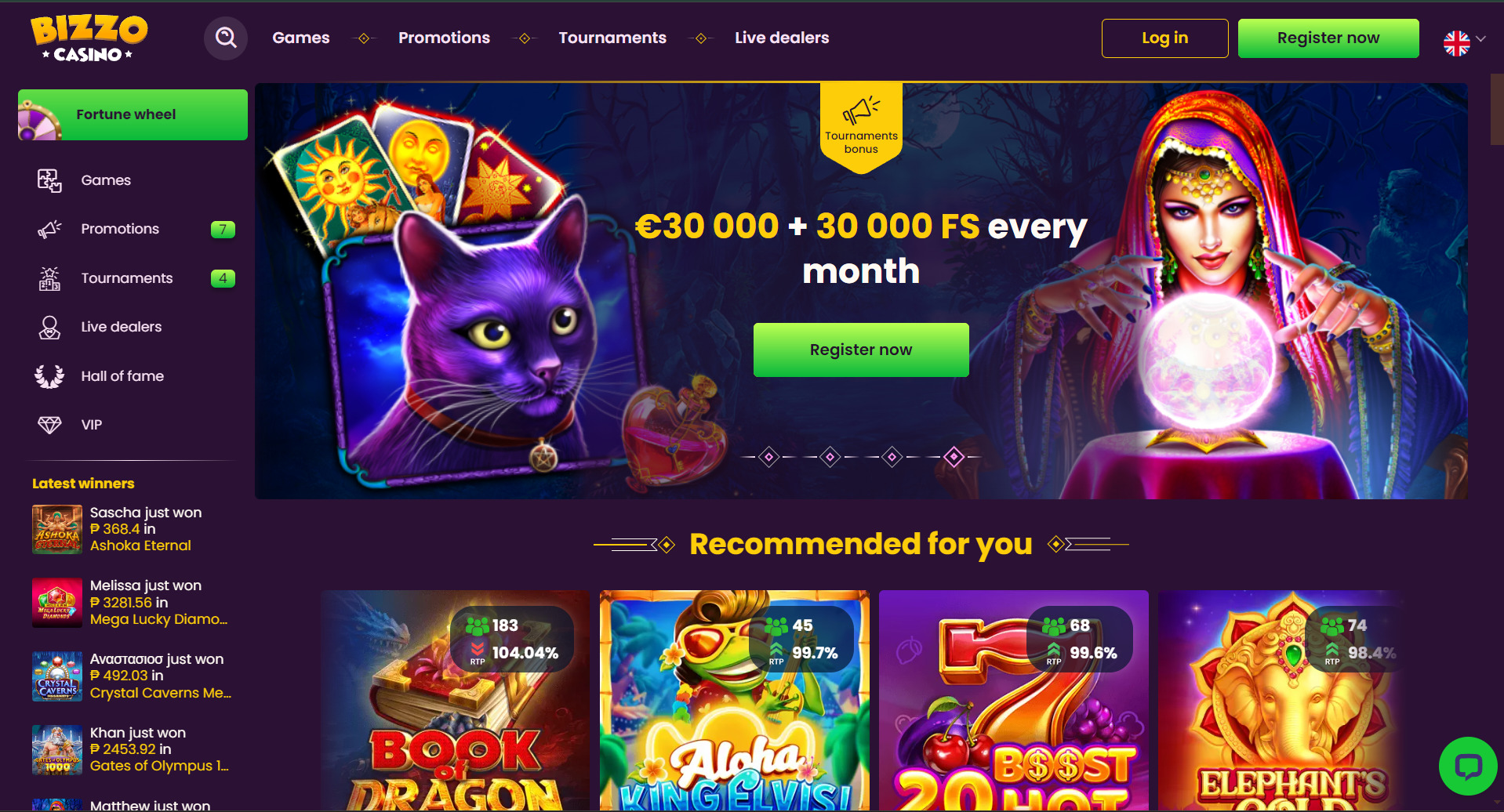 Bizzo Casino Website - Igaming New Zealand