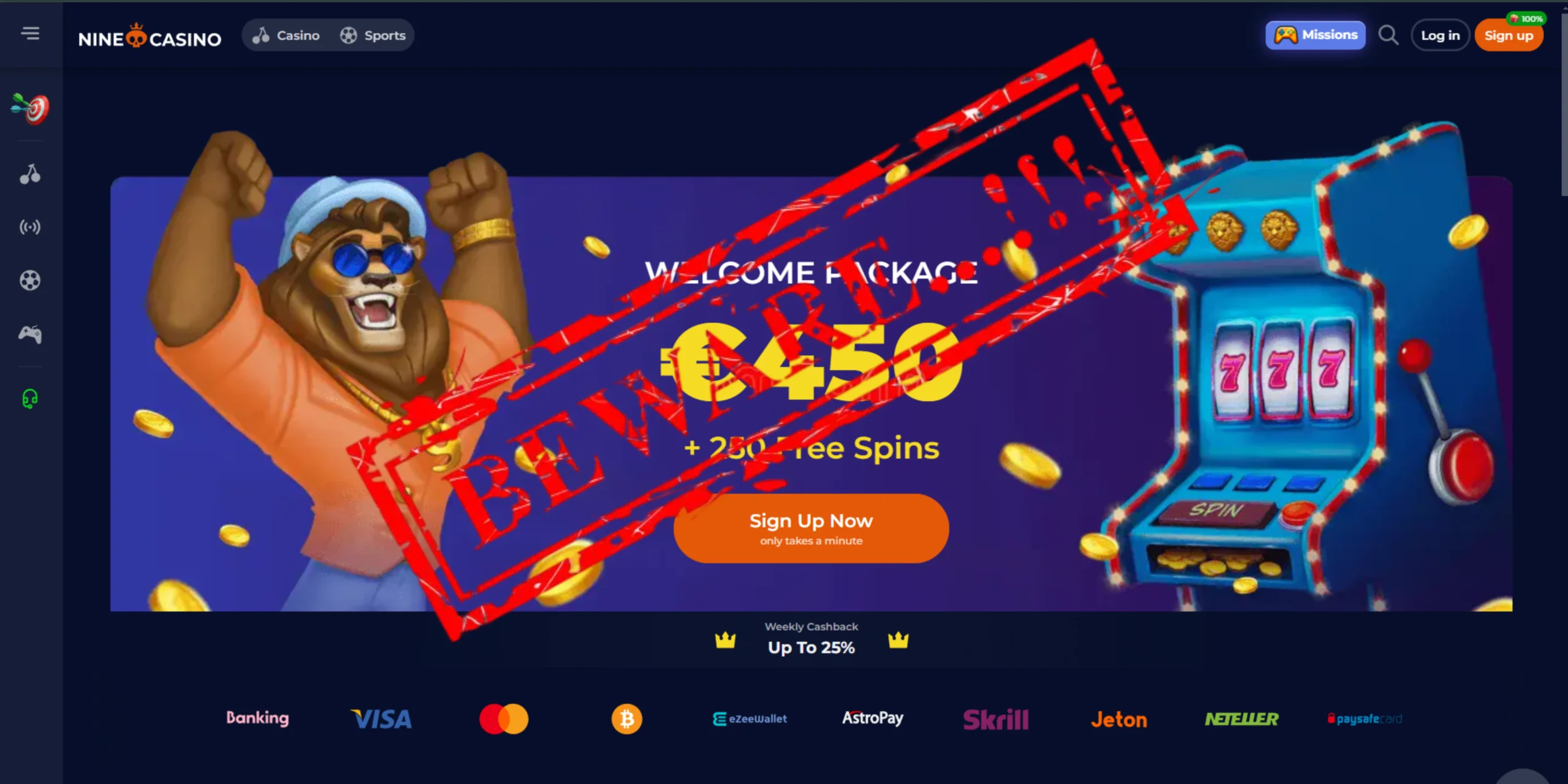 NINECASINO Website